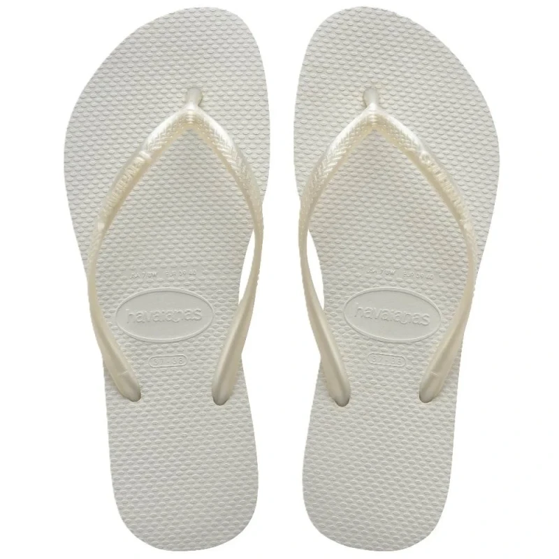 Havaianas Kids Slim Lisa Flip Flops, White, Size 29/30, Simple and Stylish Design, Lightweight and Comfortable Rubber Construction, Ideal for Beach, Pool and Everyday Wear - Havaianas