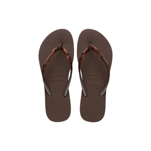 شبشب Havaianas Slim Glitter II نسائي باللون البني الداكن، مقاس 35/36، بأشرطة لامعة وجليتر أنيق، تصميم نحيف وخفيف ومريح، مثالي للصيف والشاطئ والمسبح شبشب Havaianas Slim Glitter II نسائي باللون البني الداكن، مقاس 35/36، بأشرطة لامعة وجليتر أنيق، تصميم نحيف وخفيف ومريح، مثالي للصيف والشاطئ والمسبح