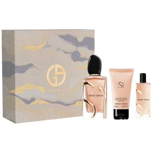 Giorgio Armani Si Eau de Parfum 100ml, Eau de Parfum 15ml, and Body Lotion 50ml Gift Set for Women Giorgio Armani Si Eau de Parfum 100ml, Eau de Parfum 15ml, and Body Lotion 50ml Gift Set for Women