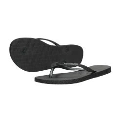 شبشب هافاياناس نسائي Slim Sparkle II باللون الأسود، مقاس 41-42، تصميم أنيق وخفيف ومريح، مناسب للاستخدام اليومي والشاطئ والمسبح