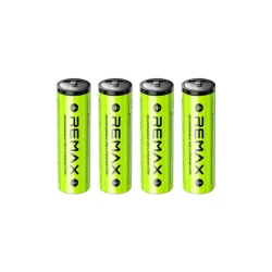 بطاريات ريماكس AA ليثيوم قابلة لإعادة الشحن عبر USB، سعة 3071mWh، عبوة 4 بطاريات، أداء طويل الأمد للأجهزة الإلكترونية وأجهزة التحكم والألعاب والمصابيح
