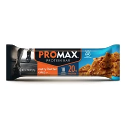 Promax Nutty Butter Crisp Protein Bar, 20g Complete Protein, 18 Vitamins & Minerals, Delicious Nutty Butter Flavor, Convenient Snack for Pre & Post Workout