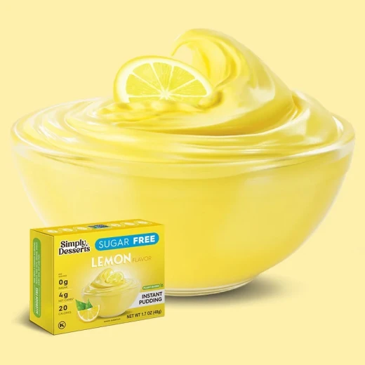 Simply Desserts Sugar-Free Lemon Pudding Mix 48g, Gluten-Free & Plant-Based, 4g Net Carbs, 25 Calories, Low Carb, Perfect for Ninja Creami Recipes Simply Desserts Sugar-Free Lemon Pudding Mix 48g, Gluten-Free & Plant-Based, 4g Net Carbs, 25 Calories, Low Carb, Perfect for Ninja Creami Recipes