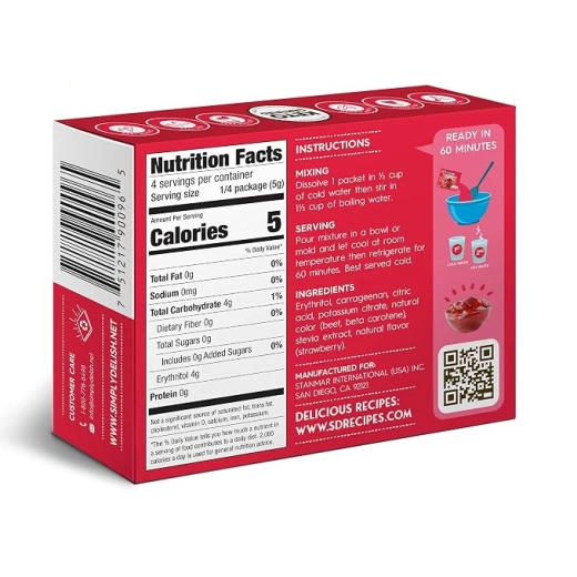 Simply Desserts GF Sugar-Free Strawberry Plant Based Jel Dessert 20g - Simply desserts - Image 4