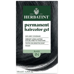 Herbatint Permanent Hair Color 1N Black, 170ml, Rich Long-Lasting Color, Includes Colorant, Developer, Normalizing Shampoo and Royal Cream Conditioner