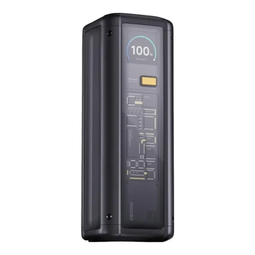 باوربانك شاومي 25000mAh بقدرة شحن سريع 212 واط BHR9970GL، منفذ USB-C بقدرة 140 واط، شاشة ملونة، شحن 3 أجهزة معًا