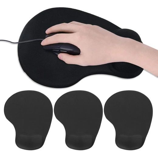Wk Premium Mouse Pad Wrist Cushion 3D Gel Arm Rest With Wrist Gel Rest Support Silicon Gel Hand H-02 – BLACK - Wk - Image 2