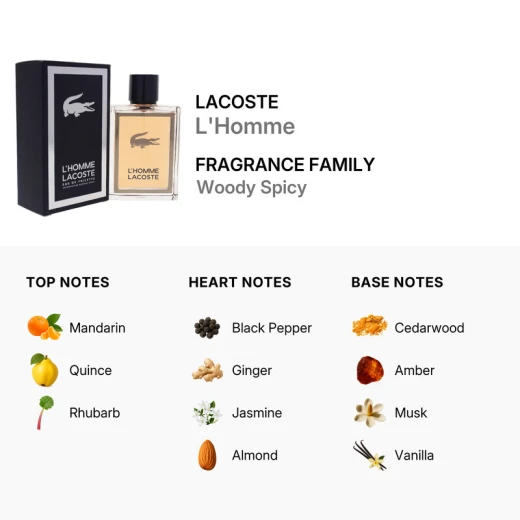 لاكوست لوم أو دو تواليت للرجال 100 مل | عطر لاكوست لوم رجالي أنيق ومنعش بنفحات الحمضيات والتوابل والأخشاب | عطر رجالي مناسب للاستخدام اليومي والمناسبات - لاكوست - Image 4