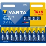 VARTA Longlife Power AA Batteries, 20-Pack, Mignon LR6 Alkaline Batteries, Reliable Everyday Power for Radios and Other Compatible Devices - VARTA