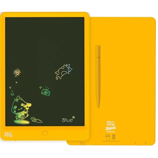 جهاز رسم للأطفال My First Tech myFirst Sketch 3 بشاشة LCD مقاس 10 بوصات باللون الأصفر، تجربة كتابة طبيعية، زر مسح وقفل آمن للحفاظ على الرسومات جهاز رسم للأطفال My First Tech myFirst Sketch 3 بشاشة LCD مقاس 10 بوصات باللون الأصفر، تجربة كتابة طبيعية، زر مسح وقفل آمن للحفاظ على الرسومات