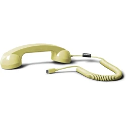 سماعة هاتف ريترو Native Union Pop Phone بمنفذ USB-C، تشغيل فوري، ميكروفون ومكبر صوت عالي الجودة، تصميم مريح ولون ليموني للمكالمات الواضحة