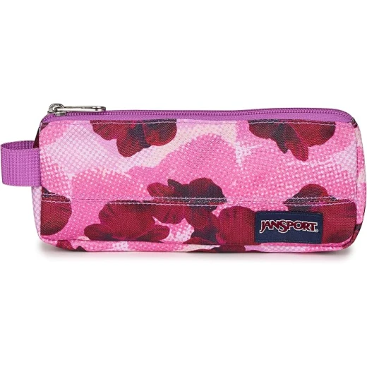 JanSport Basic Accessory Bag, 1L Compact Zipper Organizer in Pop Art Digital Fuchsia, ideal for storing everyday accessories, stationery and travel items
