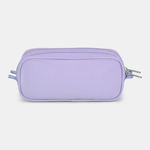 حافظة إكسسوارات جان سبورت كبيرة بحجرتين وسحّابين، لون Pastel Lilac، لتنظيم الأقلام والأقلام الرصاص والكابلات والإكسسوارات الصغيرة بسهولة - جان سبورت - Image 2