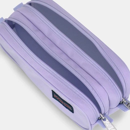 حافظة إكسسوارات جان سبورت كبيرة بحجرتين وسحّابين، لون Pastel Lilac، لتنظيم الأقلام والأقلام الرصاص والكابلات والإكسسوارات الصغيرة بسهولة - جان سبورت - Image 3