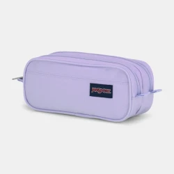 حافظة إكسسوارات جان سبورت كبيرة بحجرتين وسحّابين، لون Pastel Lilac، لتنظيم الأقلام والأقلام الرصاص والكابلات والإكسسوارات الصغيرة بسهولة