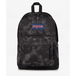 JanSport Right Pack Expressions Aged Canvas Backpack in Black, 28L capacity with a dedicated laptop compartment, breathable shoulder straps and suede details