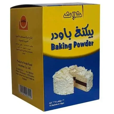 نون بيكنج باودر أكياس، 12 كيس × 12 غرام، مسحوق رافع للعجين يساعد على الحصول على مخبوزات وحلويات هشة ومتجانسة القوام
