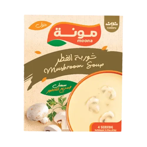 نون مونة شوربة الفطر 65 غرام، شوربة كريمية بنكهة الفطر اللذيذة، سهلة وسريعة التحضير، مثالية كوجبة خفيفة أو طبق جانبي دافئ نون مونة شوربة الفطر 65 غرام، شوربة كريمية بنكهة الفطر اللذيذة، سهلة وسريعة التحضير، مثالية كوجبة خفيفة أو طبق جانبي دافئ