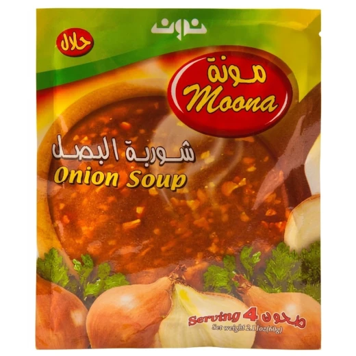 نون مونة شوربة البصل 60 غرام، شوربة دافئة بنكهة البصل الغنية، سهلة وسريعة التحضير، مثالية كوجبة خفيفة أو طبق جانبي شهي نون مونة شوربة البصل 60 غرام، شوربة دافئة بنكهة البصل الغنية، سهلة وسريعة التحضير، مثالية كوجبة خفيفة أو طبق جانبي شهي