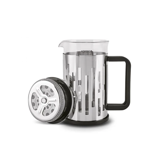 Karaca Brava Metal French Press 600ml, practical and stylish coffee and tea maker designed for easy everyday brewing at home or in the office - karaca - Image 2