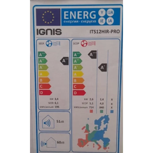 مكيف سبليت إغنيس IGNIS، سعة 2 طن، كفاءة طاقة A++، لون أبيض، مكيف هواء سبليت عالي الكفاءة، تبريد قوي وفعال، تصميم عصري وأنيق، مناسب للمنزل والمكتب - إغنيس - Image 3