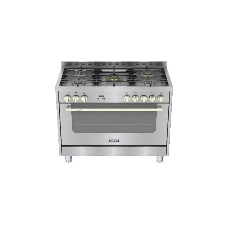 طباخة غاز إغنيس IGNIS GPD194DLX، 5 عيون، مقاس 90×60 سم، ستيل إينوكس، فرن غاز، سطح طهي واسع، أداء قوي وفعال، تصميم عصري وأنيق، مناسبة للمطبخ والمنزل - إغنيس