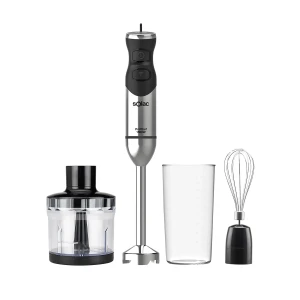 Solac Hand Blender & Chopper Mixer 1500W, Stainless Steel Immersion Blender with Chopper, Turbo Speed, Powerful Motor, Multi-Purpose Food Processor for Blending, Chopping and Mixing