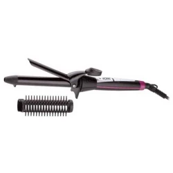 Solac Hair Curling Iron, Ceramic-Coated Curling Iron with Extra Volume Accessory, Black, Professional Hair Curler for Defined Curls, Waves and Voluminous Hairstyles