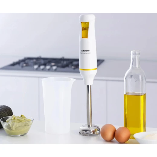 خلاط يدوي توروس Robot 750 Easy Inox بقوة 750 واط، لون أبيض مع لمسات من الستانلس ستيل، تصميم عملي وأداء فعال لتحضير الشوربات والصلصات والعصائر خلاط يدوي توروس Robot 750 Easy Inox بقوة 750 واط، لون أبيض مع لمسات من الستانلس ستيل، تصميم عملي وأداء فعال لتحضير الشوربات والصلصات والعصائر