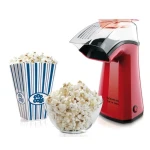 ماكينة تحضير الفشار توروس Pop'n'Corn بقوة 1100 واط، ألوان أسود وأحمر وشفاف، تصميم عملي لتحضير فشار طازج ولذيذ بسرعة وسهولة في المنزل - تاوروس
