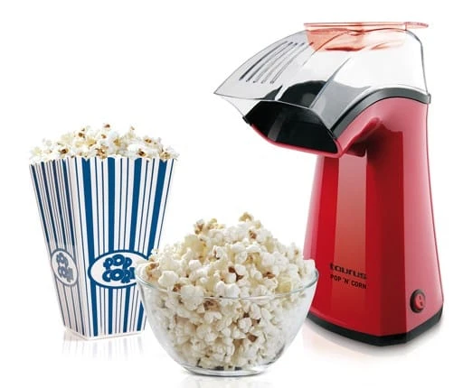 ماكينة تحضير الفشار توروس Pop'n'Corn بقوة 1100 واط، ألوان أسود وأحمر وشفاف، تصميم عملي لتحضير فشار طازج ولذيذ بسرعة وسهولة في المنزل ماكينة تحضير الفشار توروس Pop'n'Corn بقوة 1100 واط، ألوان أسود وأحمر وشفاف، تصميم عملي لتحضير فشار طازج ولذيذ بسرعة وسهولة في المنزل
