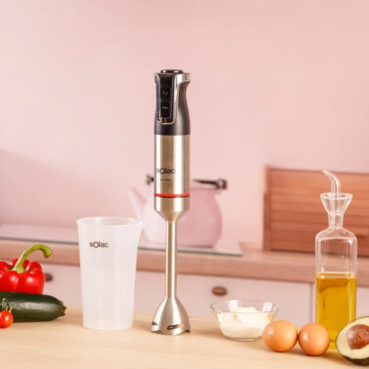 خلاط يدوي سولاج PRO CHEF BA5617 بقوة 1500 واط، مصنوع من الستانلس ستيل، أداء قوي وفعال لتحضير الشوربات والصلصات والعصائر والسموثي بسهولة - سولاك - Image 2
