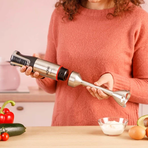 خلاط يدوي سولاج PRO CHEF BA5617 بقوة 1500 واط، مصنوع من الستانلس ستيل، أداء قوي وفعال لتحضير الشوربات والصلصات والعصائر والسموثي بسهولة - سولاك - Image 5