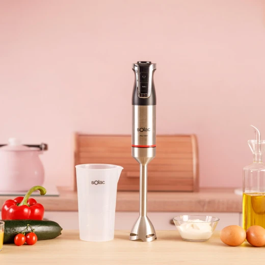 خلاط يدوي سولاج PRO CHEF BA5617 بقوة 1500 واط، مصنوع من الستانلس ستيل، أداء قوي وفعال لتحضير الشوربات والصلصات والعصائر والسموثي بسهولة - سولاك - Image 7