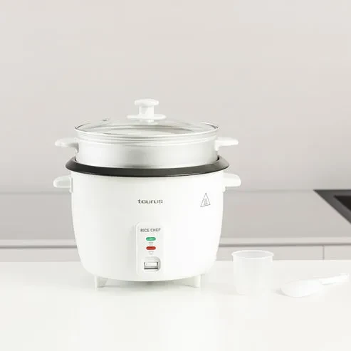 قدر طبخ الأرز بالبخار توروس Rice Chef بقوة 700 واط، تصميم عملي لتحضير الأرز والأطعمة على البخار بسهولة، مناسب للاستخدام اليومي في المطبخ - تاوروس - Image 4