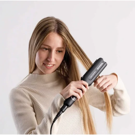 مكواة فرد الشعر توروس Slimlook 3 Care، لون أسود، تصميم نحيف وعملي لتصفيف وفرد الشعر بسهولة، مناسبة للاستخدام اليومي للحصول على شعر ناعم وأنيق - تاوروس - Image 3
