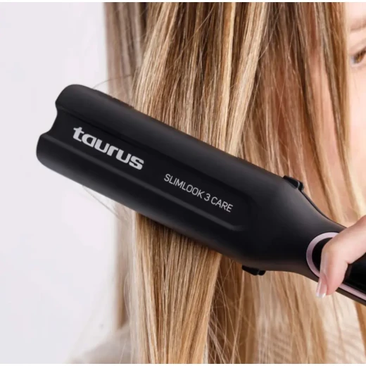 مكواة فرد الشعر توروس Slimlook 3 Care، لون أسود، تصميم نحيف وعملي لتصفيف وفرد الشعر بسهولة، مناسبة للاستخدام اليومي للحصول على شعر ناعم وأنيق - تاوروس - Image 4
