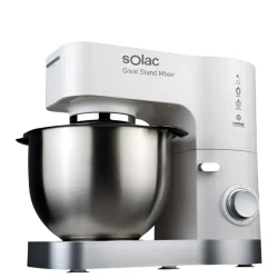 Solac 1200W 5L Stainless Steel Stand Mixer, White, Powerful Performance and Practical Design for Mixing Dough, Batter and Various Ingredients with Ease