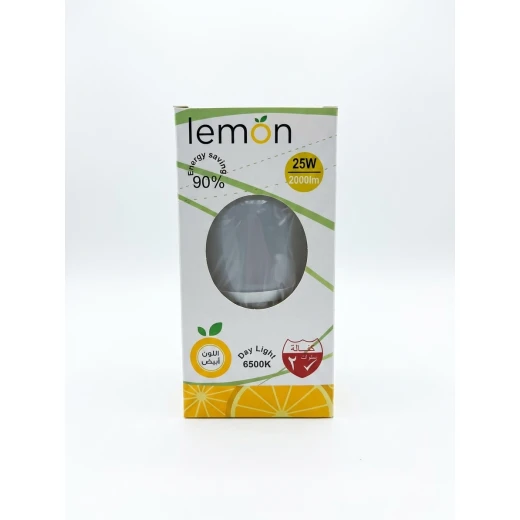 25W HMS-T100، لمبة ليد ضوء أبيض 2000 لومن، إضاءة قوية بزاوية 180°، عمر افتراضي 15000 ساعة، 220-240V، ضمان سنتين - ليمون - Image 3