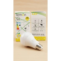 مصباح LED من ليمون HMS-A70 بقوة 15 واط، 1200 لومن، ضوء أصفر دافئ، زاوية شعاع 180 درجة، عمر افتراضي 15000 ساعة، 220-240 فولت، مؤشر تجسيد اللون >80، ضمان لمدة عامين