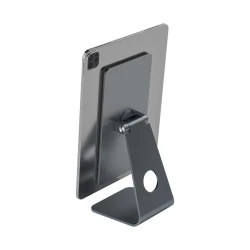 حامل تابلت دوار WiWU ZM309 مقاس 12.9 بوصة، لون رمادي فضائي، تصميم ثابت وأنيق، قابل للدوران، يوفر زاوية مشاهدة مريحة للاستخدام في المنزل والمكتب