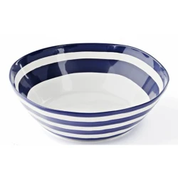 وعاء Guzzini Riviera بقطر 30 سم، لون أزرق، تصميم أنيق وعصري، مناسب لتقديم السلطات والفواكه والمقبلات، مثالي للاستخدام اليومي والضيافة