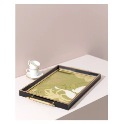Madame COCO Piga Serving Tray with Carrying Bag – Elegant Practical Tray for Food, Drinks and Hospitality, Ideal for Kitchen, Dining Table and Everyday Use, Easy to Carry and Store, Size 46 × 31 × 7 cm