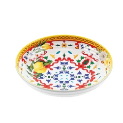 Guzzini Flower & Lemon Soup Deep Plate Assorted Dia 21.5 x 5.3 cm