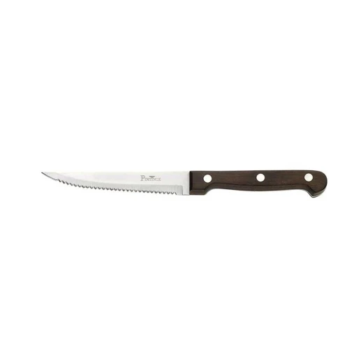 Pinti Steak Knife Set with Wooden Handles, 6 Pieces, Black, Sharp & Durable Blades, Elegant Comfortable Design, Ideal for Cutting Steaks and Everyday Dining - Pinti - Image 2