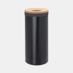 Brabantia 35 Liter Laundry Bin With Cork Lid Matt Black - Brabantia