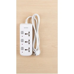 LEMON SL3910-3M 3-Way Extension Socket – EU Plug, 16A 250V, Individual Switches with Indicator Lights, Child Protection, Heavy Duty 1.5mm² Cable, 1.5m Length