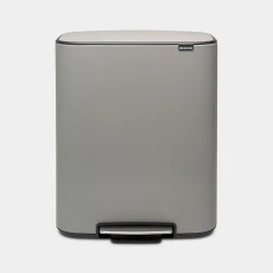 Brabantia Bo Pedal Bin 60 Liter Mineral Concrete Grey