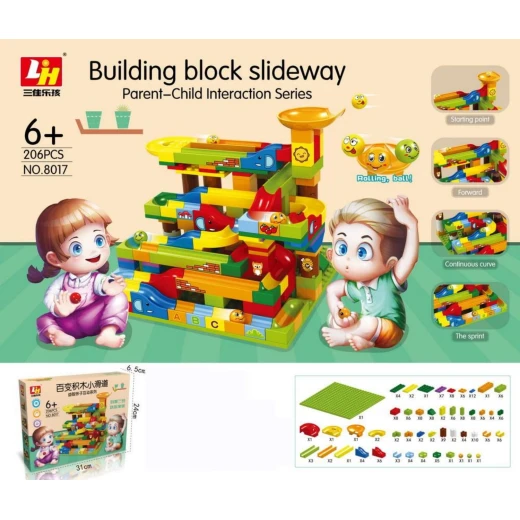 طقم مكعبات بناء تعليمي للأطفال – 206 قطعة، لعبة تركيب وتنمية المهارات الإبداعية والتفكير والتركيز، مناسبة للعب والتعلم طقم مكعبات بناء تعليمي للأطفال – 206 قطعة، لعبة تركيب وتنمية المهارات الإبداعية والتفكير والتركيز، مناسبة للعب والتعلم