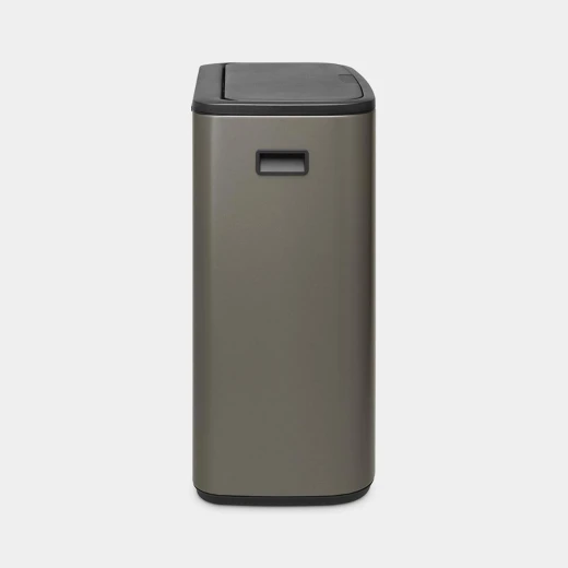 سلة نفايات Bo Touch Bin سعة 60 لتر بلاتينيوم، تصميم موفر للمساحة، دلو داخلي XL قابل للإزالة، سهلة التنظيف والنقل، مثالية للعائلات - برابانتيا - Image 4